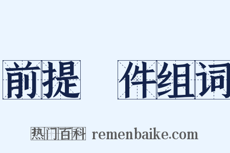 前提條件组词是什么意思的图片